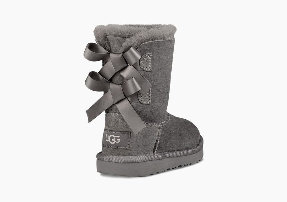 Ugg Boot Big Kids - Ugg Bailey Bow Ii Grey - 398EXTOFQ